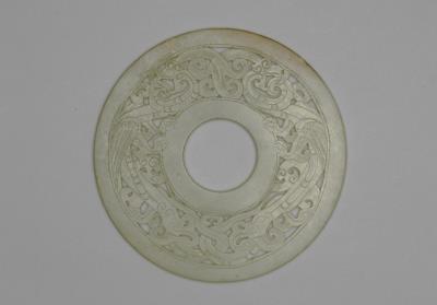 图片[3]-Openwork jade Bi disc with dragon pattern, Han dynasty-China Archive